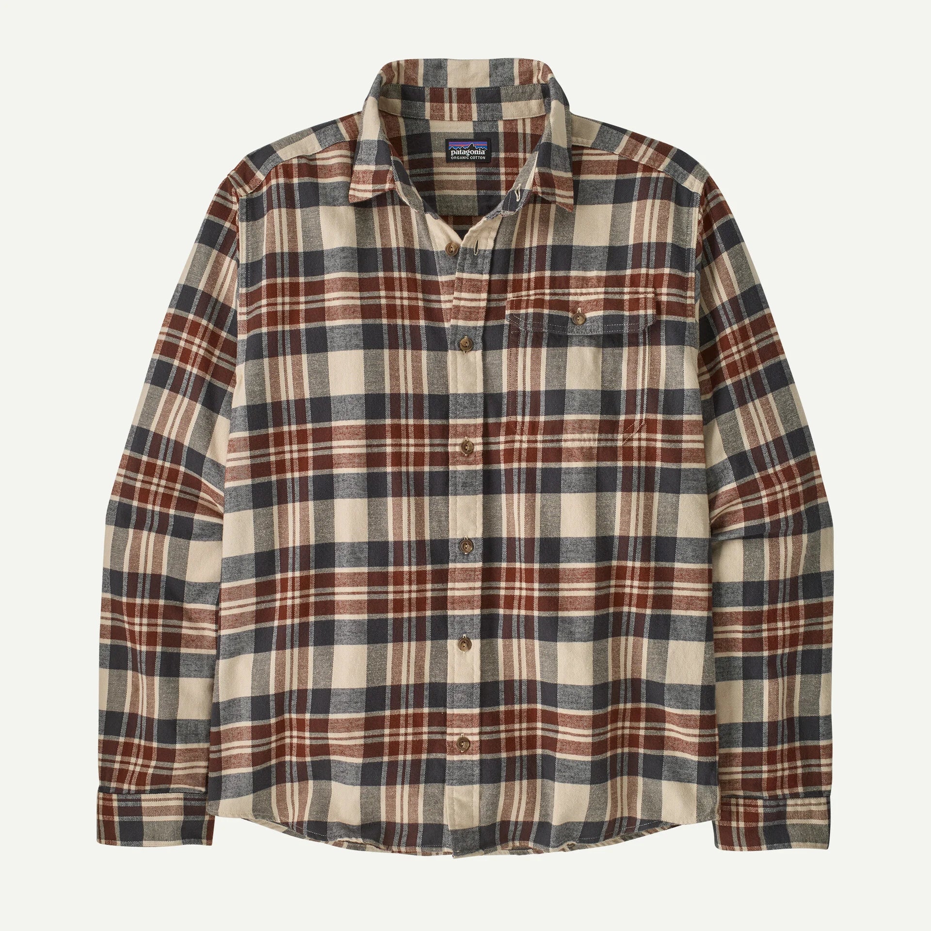 Patagonia Men's Long-Sleeved Cotton in Conversion Lightweight Fjord Flannel Shirt