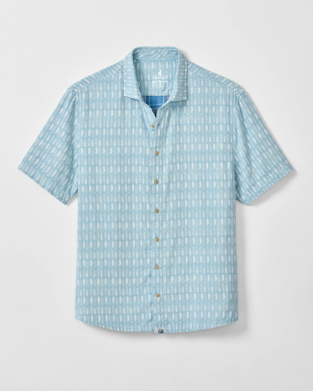 Johnnie-O Men's Beachley Surf Flannel Short Sleeve Button Down