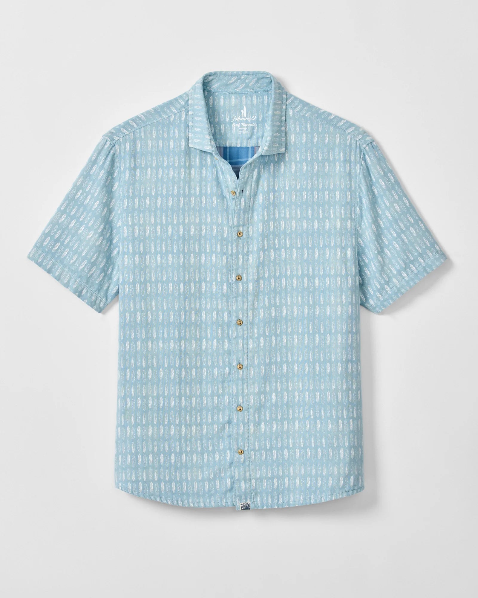 Johnnie-O Men's Beachley Surf Flannel Short Sleeve Button Down