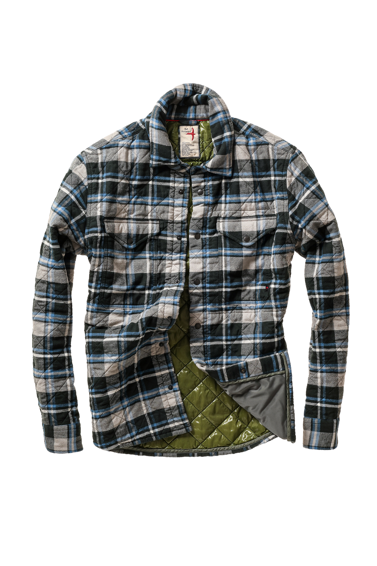 Relwen Quilted Flannel Shirt Jacket