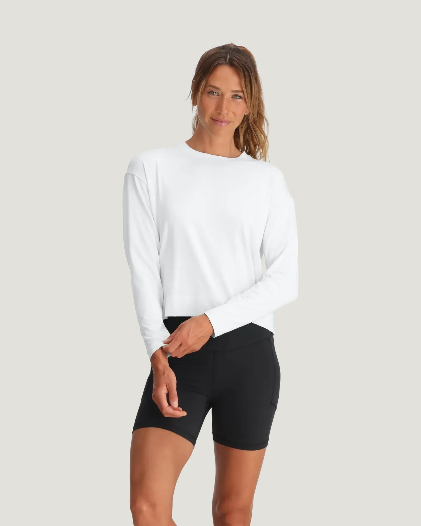 Free Fly Women's Bamboo Shade Crossover Long Sleeve