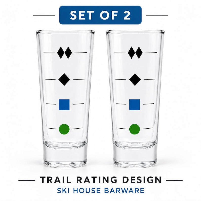 Ski House Games Shot Glasses