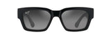 Maui Jim Grey Kenui Shiny Black with Transparent Light Grey