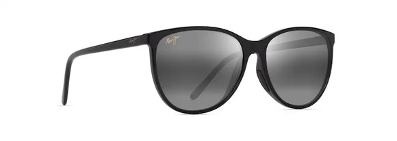 Maui Jim Grey Ocean Shiny Black Polarized Sunglasses