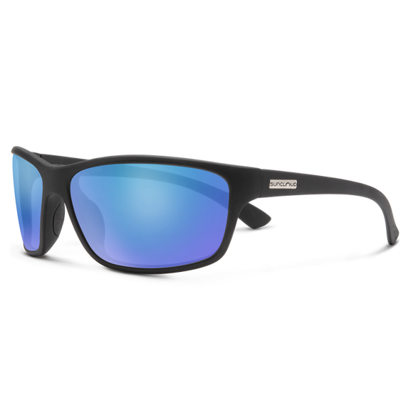 Suncloud Sentry Matte Black + Polarized Blue Mirror Lens