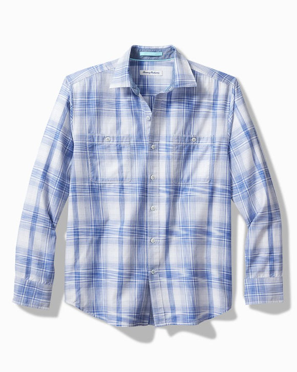 Tommy Bahama Men's Tortola Blue Sand Check Long Sleeve Shirt